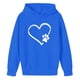 thumbnail image 4 of Sudaderas con capucha para niños y niñas, sudaderas casuales de manga larga, lindas sudaderas de gran tamaño con bolsillo de polar, chaquetas para niñas, 4 of 4