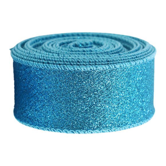 Christmas Party Supplies 2.5" X 10 Yards Christmas Ribbon For Wrapping Metallic Glitter Wired Ribbon For Christmas Tree Garland Wreath Diy Crafts Ornaments Xmas Decorations Holiday Decor Christmas Or