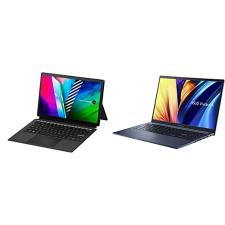 ASUS VivoBook 13 Slate OLED 2-in-1 Laptop, 13.3" FHD OLED Touch Display & VivoBook 15 Laptop, 15.6" Display, AMD Ryzen 5 4600H CPU, AMD Radeon GPU, 8GB RAM, 256GB SSD, Windows 11 Home