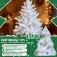 thumbnail image 4 of 7.5ft Premium White Christmas Tree – Lifelike Full-Bodied Festive Centerpiece（memory wire）, 4 of 6