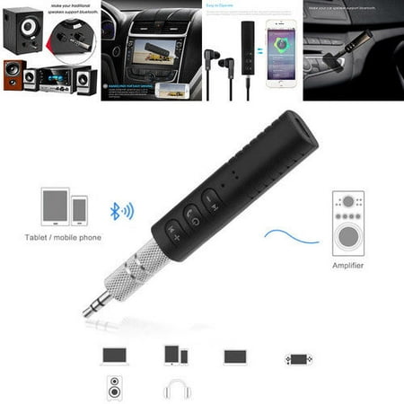 Fashion Portable Bluetooth Wireless 3.5mm Jack Receiver Car AUX Audio Adapter Headphones