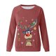 thumbnail image 4 of Puntoco - Sudadera con estampado navideño de manga larga para mujer, informal, a la moda, blusa Puntoco  Puntoco-3544, 4 of 6