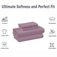 thumbnail image 2 of Mainstays Cotton Rich Extra Soft Jersey Bed Sheet Set, Queen, Lilac Bloom, 4 Pieces, 2 of 8