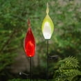 thumbnail image 4 of Set of 2 Solar Art Glass Reed Garden Stake, Red/Yellow, 4 of 4