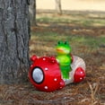 thumbnail image 2 of Esterno Solar Light Frog on Mushroom for Garden, Yard Decor Frog Figure on Mushroom Car Ceramic Statue, 2 of 8