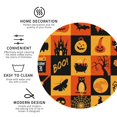 thumbnail image 4 of Disketp Halloween Banner Symbols Funny Coasters,6 Pcs Leather Coasters With Holder, Perfect Housewarming Hostess Gifts,Protect Furniture From Water Marks Scratch And Damage, 4 of 9