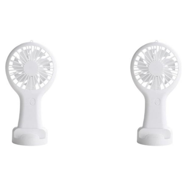 Wosthever Ventilador de carga USB de plástico: portátil y conveniente para la oficina y el viaje Ventilador ligero USB portátil Regalo de blanco 2Conjunto