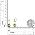 thumbnail image 6 of Gem Stone King 925 Silver and 10K Yellow Gold Green Peridot and Lab Grown Diamond Dangle Earrings for Women | 5.86 Cttw | Gemstone August Birthstone | Oval 10X8MM, 6 of 6