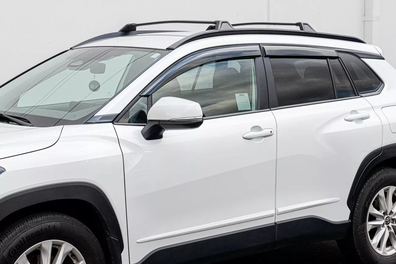 Replacement For 2022-Present Toyota Corolla Cross Models | EOS Visors Tape-On Style Side Vents Window Visor Rain Guard Deflectors DWV-V249
