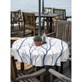 thumbnail image 2 of Outdoor Tablecloths with Umbrella Hole & Zipper, Navy Blue Branches Round Tablecloths 60 Inch, Modern Abstract Art Forest Silhouettes Waterproof Table Cloth, Patio/Pool/Picnic Table Covers, 2 of 8