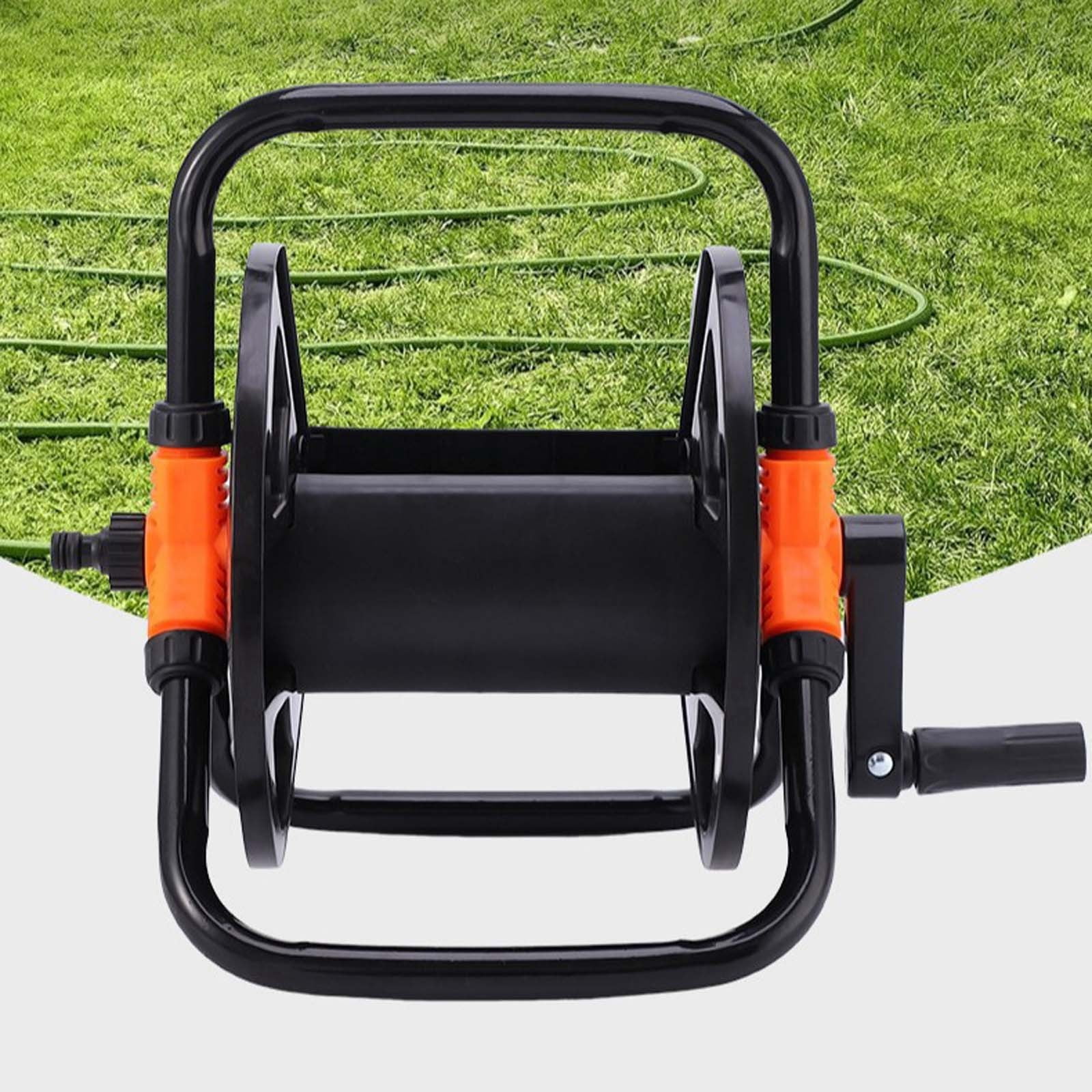 Garden Hose Reel Wall Mount, QQZ Durable Outdoor Water Hose Storage Holder, Heavy Duty All Weather Hose Organizer for Yard Lawn Watering