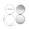 thumbnail image 2 of Unique Bargains 1 Pc Women Large Round Folding Makeup Mirror for Travel Bright Silver Tone, 2 of 5