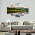 thumbnail image 2 of TISHIRON 5PCS Framed Canvas Wall Art Set,60"x40" Sunrise Landscape in Grand Teton National Park Canvas Art Decor, 2 of 7