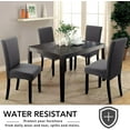 thumbnail image 3 of Waterproof Chair Covers for Dining Room Set of 4, Stretch Jacquard Dining Chair Slipcovers Removable Washable Chair Protectors Cover for Kitchen, 3 of 5