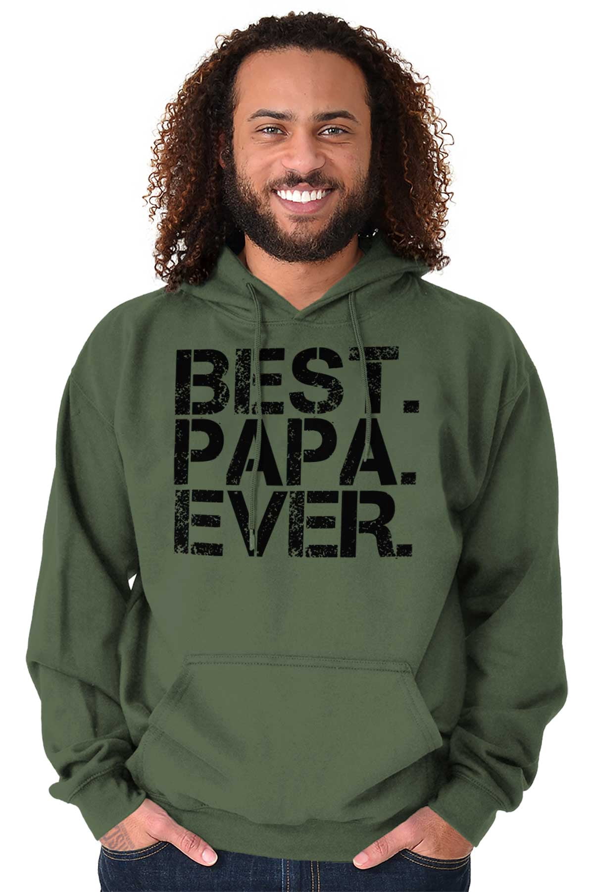Best Papa Ever Worlds Greatest Dad Hoodie Hooded Sweatshirt Men Brisco Brands X