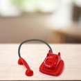 thumbnail image 6 of Kokiya 1/12 Dollhouse Retro Rotary Telephone Model Children Pretend Play for Red, 6 of 9