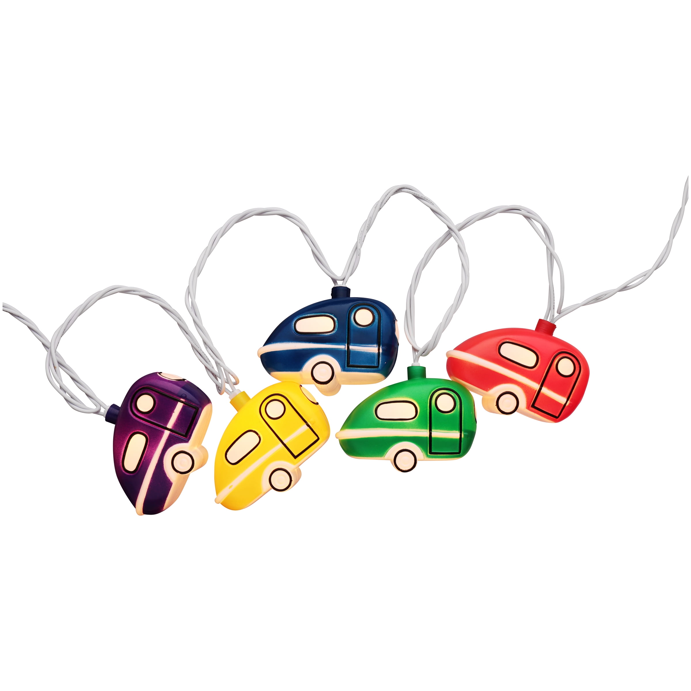 Camco 42655 Retro Travel Trailers Party Lights 8ft Strand Hanging Camco 42655 Retro Travel Trailers Party Lights 8ft Strand Hanging Glow For Rv Awnings And Campsites Includes 10 Connector 2 Spare Bulbs