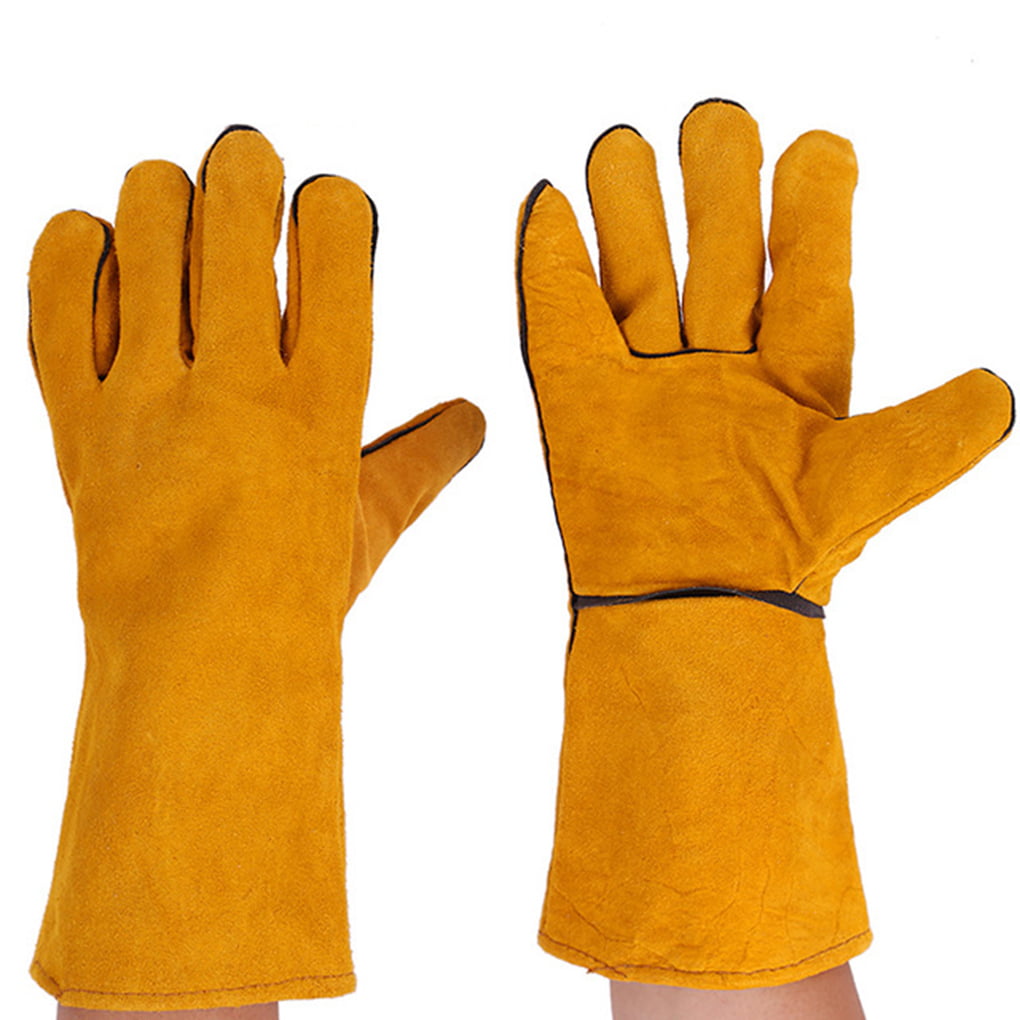 Electronicheart Welding Gloves Hand Protection Leather Anti-wear ...