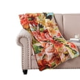 thumbnail image 2 of Dahl 50 x 60 Quilted Floral Throw Blanket with Polyester Fill, Multicolor, 2 of 5