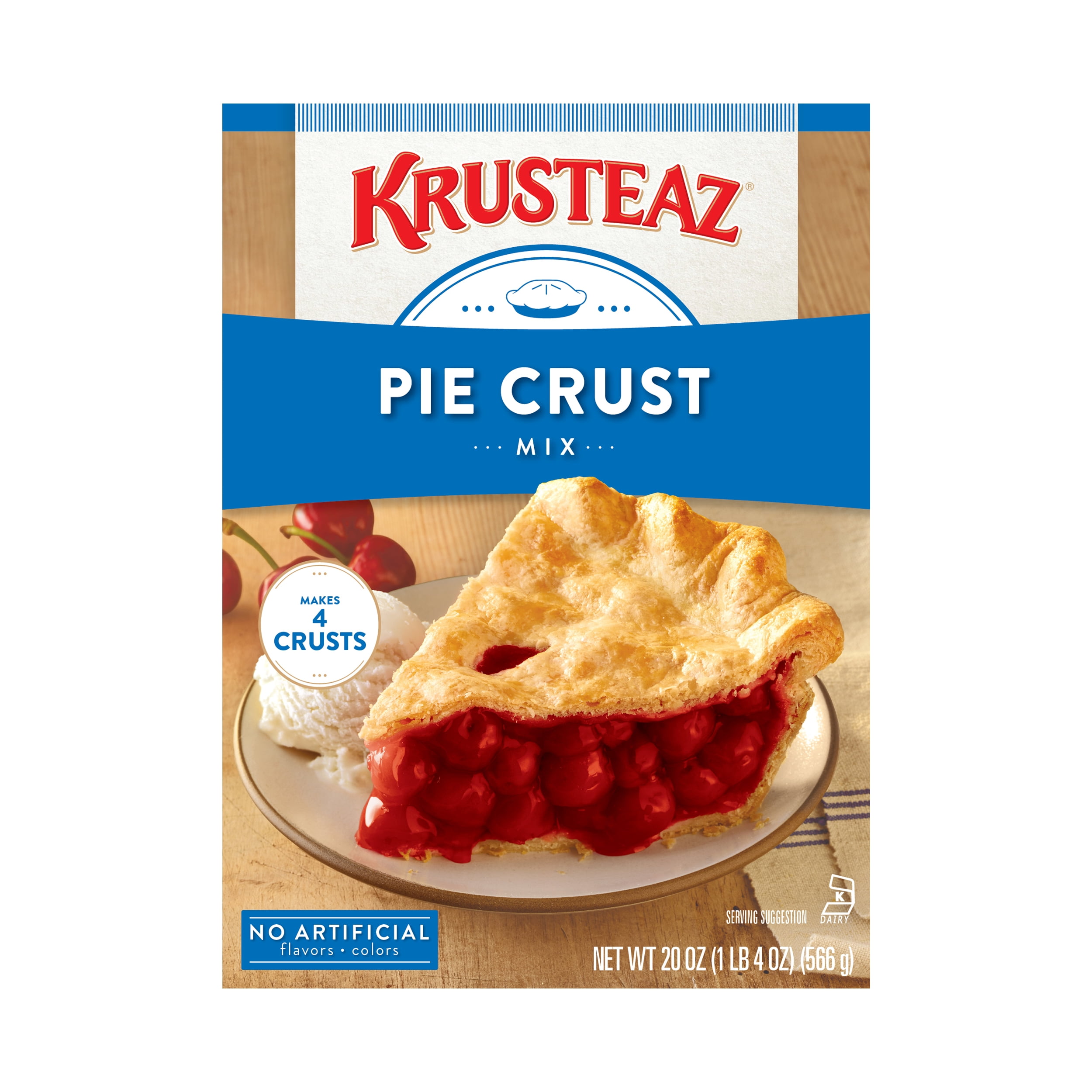 Krusteaz Traditional Mix Pie Crust, 20 oz Box