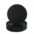 thumbnail image 1 of Leather Coasters Spill Protection For Table Desk Durable And Non Slip Leather Coaster Fit Common, 1 of 5