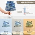 thumbnail image 4 of BZSMCE Table Lamp Creative Ocean Wave Shells in Blue Pattern Simple Pattern Night Light, 4 of 8
