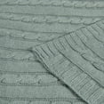 thumbnail image 4 of Flxxie Soft Cotton Cable Knitted Throw Blanket Simple yet Quality Look, 51" x 67", Light Gray, 4 of 5