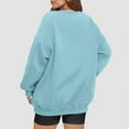 thumbnail image 4 of Oversized Sweatshirts For Women Crewneck Pullover Comfy Hoodies Fall Outfits Fashion 2025 Winter Clothes Light Blue S, 4 of 5