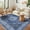 Gray blue, variant on COZONY 8'x10' Washable Boho Vintage Area Rug.1200gsm Soft Faux Lamb Velvet Carpet with Non-Slip Backing for Large Living Room.Blue Grey