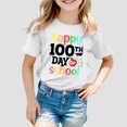 thumbnail image 2 of TZEWGL T-Shirts pour Enfants Imprimé Graphique Col Rond Manches Courtes Ample pour Filles Garçons Taille 8-9T, 2 of 4