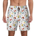 thumbnail image 3 of Uemuo Geometric Retro Pattern Mens Swim Trunks Quick Dry Board Shorts with Mesh Lining, Stretch Beach Shorts Quick Dry No-Chafing Board Shorts-Large, 3 of 9