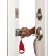 thumbnail image 1 of Cerradura portátil de autodefensa suyoo Roja para puerta de hotel, 1 of 3
