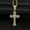 Gold Color, variant on Hip Hop Bling Iced Out 14K Yellow Gold Cross Pendants Necklace for Men Rapper Jewelry Golden Silver Color