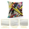 thumbnail image 4 of JEUXUS Decorative Throw Pillow Cover Grunge Abstract Vertical Paint Stripes Mixed Wall Strokes Oil Splashes Artistic Ink Artwork Purple Soft Cushion Covers  for Bed Car Couch Sofa, 4 of 5