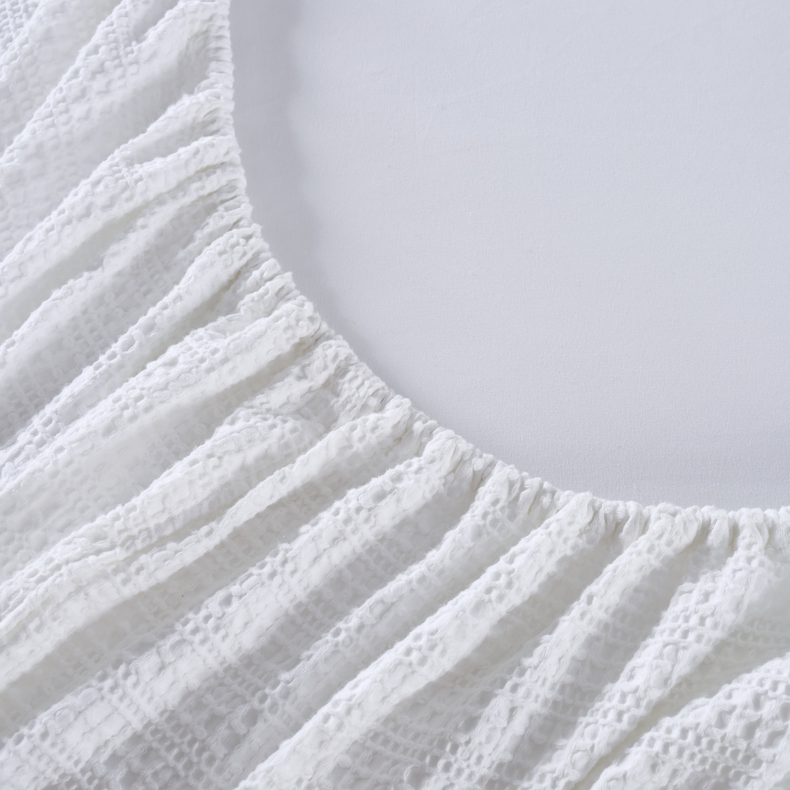 Better Homes & Gardens Waffle Box Spring Cover, White, King