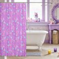 thumbnail image 3 of Manfei Cartoon Unicorn Shower Curtain 72Wx78L,Cute Butterflies Bath Curtain, 3 of 6