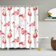 thumbnail image 1 of Cortina de ducha Perfecl extra tela flamingo con 12 ganchos, 1 of 4