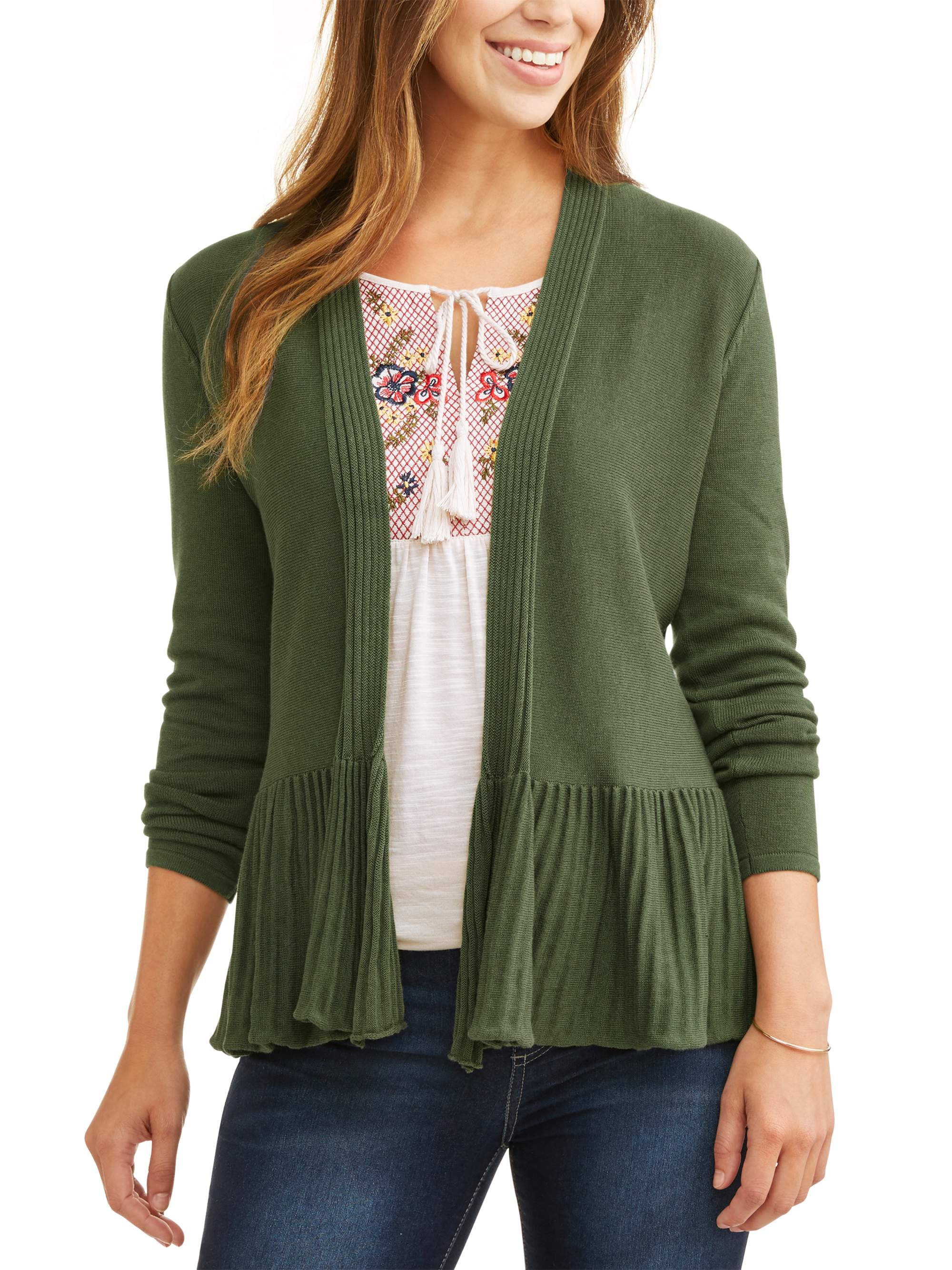 Women's Ruffle Hem Cardigan