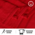thumbnail image 4 of Casa Lino 4Pc Premium Bath Towel Set (1 Bath Towel, 2 Washcloths, 1 Hand Towel) - 100% Cotton, 400GSM & Ultra Absorbent (Red), 4 of 6