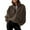 Coffee, variant on PUWEI Women's Sherpa Fleece Button Pullover Lightweight Fuzzy Cropped Sweatshirt Coat with Pockets