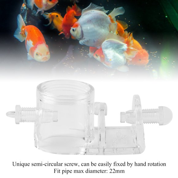 Abrazadera acrílica para soporte de tubo de tanque, Clip de manguera de acuario para tubería de agua de 22mm de diámetro