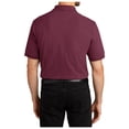 thumbnail image 3 of Yellow Rooster Mens Short Sleeve Heavyweight Cotton Pique Polo Burgundy M, 3 of 4