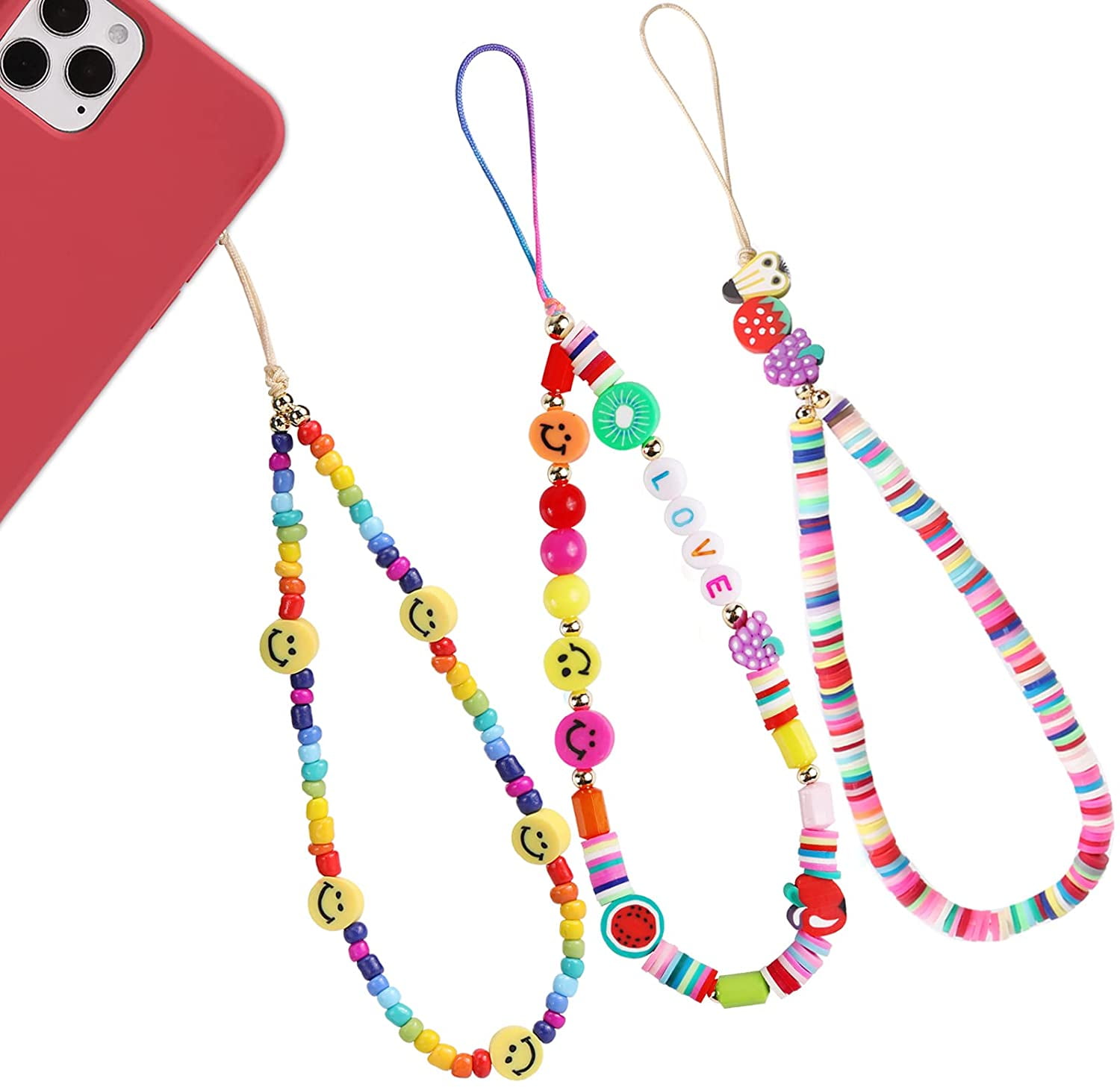 3PCS Phone Charm Strap Phone Charms 