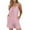 Pink, variant on ABATAB Womens Romper Sleeveless Spaghetti Straps Jumpsuits Wide Leg Solid Athletic Casual Vacation Outfits