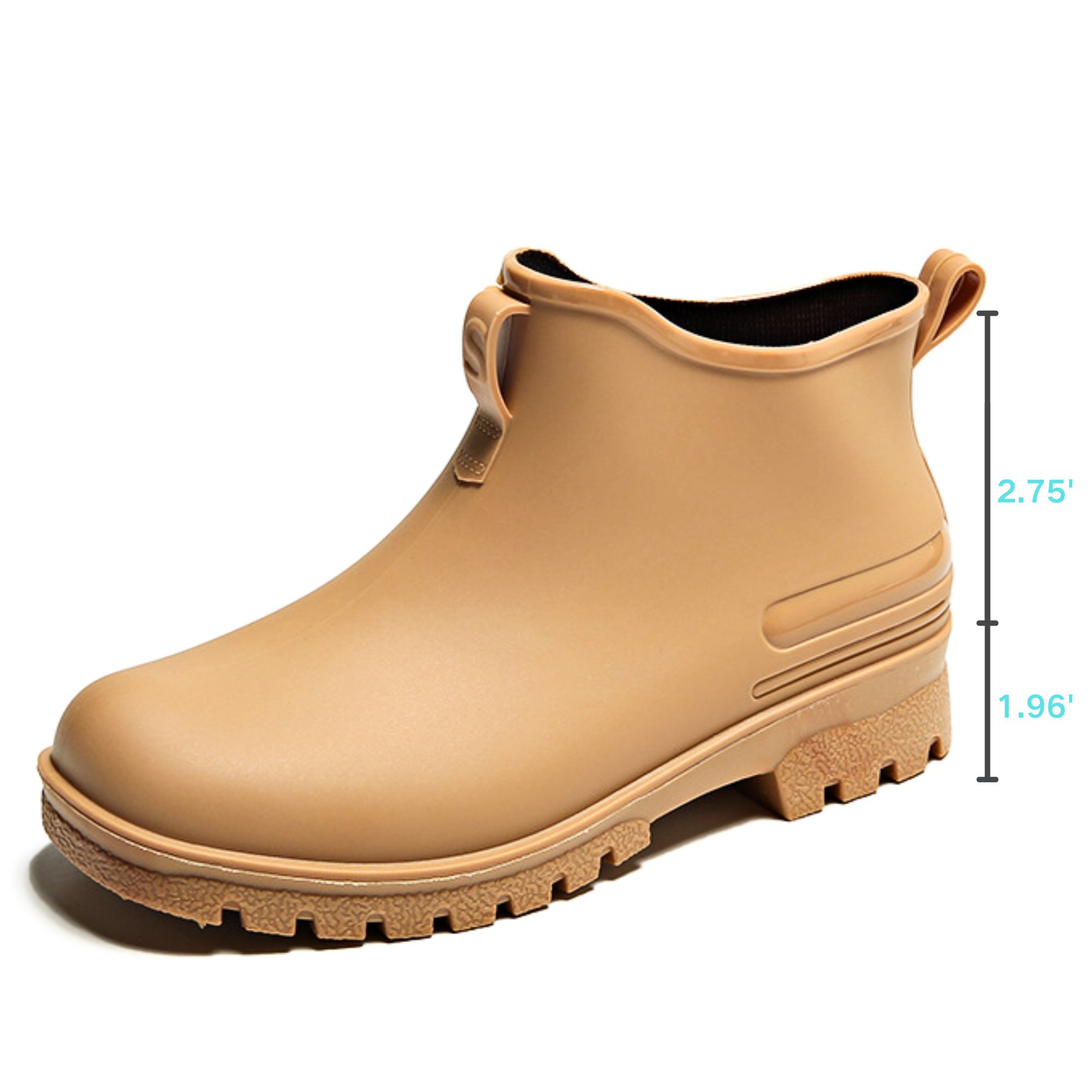 CHICVOMEY Women's Waterproof Chelsea Rain Boots Anti-Slip Work Boots for Gardening Fishing & Outdoor Ankle-Length Traction Sole Boots for Women & Men