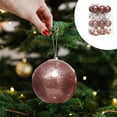 thumbnail image 4 of Hvmvliv Christmas Tree Ornaments (24pcs-6cm) Transparent Ball Ornament Plastic Shatterproof Ball Christmas Tree Decorations Hanging Ball Ornaments Xmas Decoration Ball Rose Gold, 4 of 6