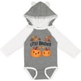 thumbnail image 3 of Inktastic Little Brother Pumpkins with Fall Leaves Boys Long Sleeve Baby Bodysuit, 3 of 5