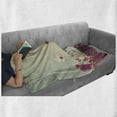 thumbnail image 6 of Floral Soft Flannel Fleece Throw Blanket, Flower Garden with Open Sky and Vintage Cosmos Plant Artwork Photo, Cozy Plush for Indoor and Outdoor Use, 50" x 70", Sky Blue and Dark Coral, by Ambesonne, 6 of 6