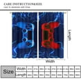 thumbnail image 2 of Modern Game Curtains, Abstract Video Games 3D Red Blue Lightning Gamepad Blackout Window Treatments Drapes for Kids Boys Teens Room Living Room, 84" W X 84" L, 2 of 6
