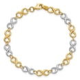 thumbnail image 3 of 10K Two-tone Polished Infinity Bracelet, 3 of 4